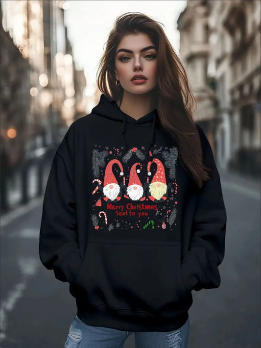 Merry Christmas Sent To You Print Women's Hoodie