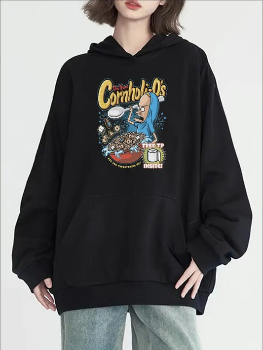 Beavis and Butthead Cornholio Print Women's Hoodie