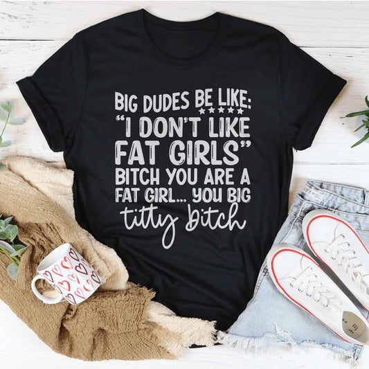 Big Dudes Women's Print Short Sleeve T-Shirt