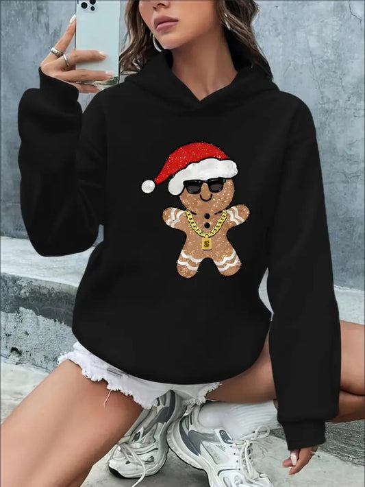 Gingerbread Christmas Print Women's Hoodie