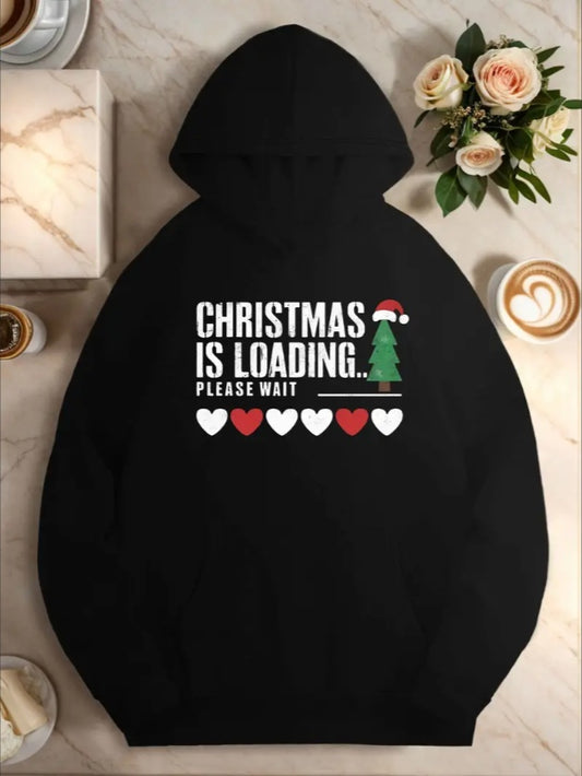 Christmas Is Loading... Please Wait Print Women's Hoodie