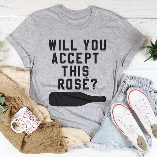 Will You Accept This Rose Women's Print Short Sleeve T-Shirt