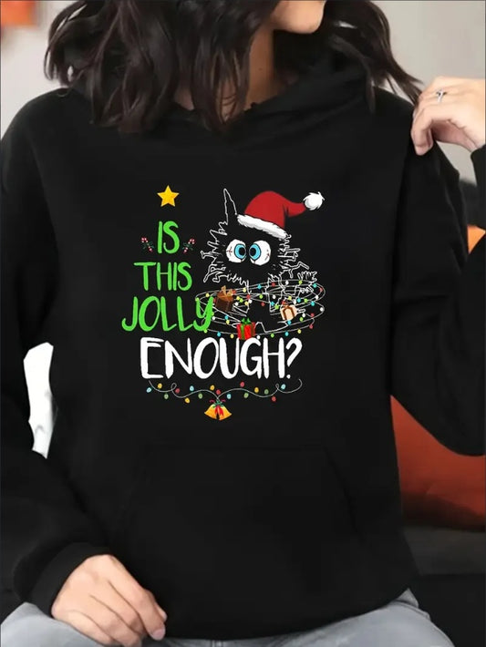 Is This Jolly Enough Print Women's Hoodie