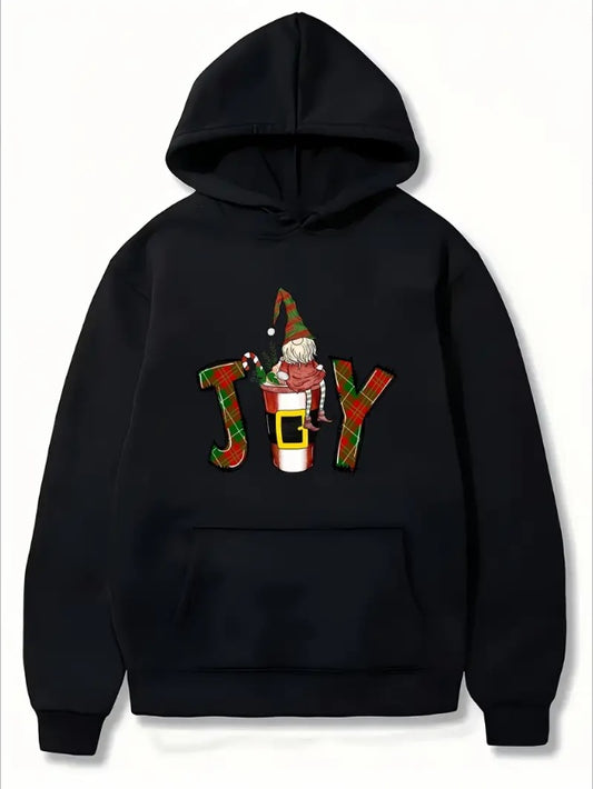 Joy Printed Christmas Gnome Women's Hoodie