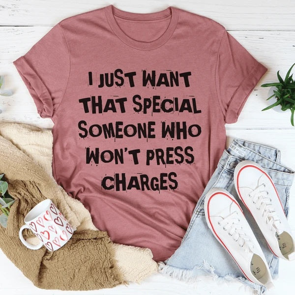 I Just Want That Special Someone Women's Print Short Sleeve T-Shirt