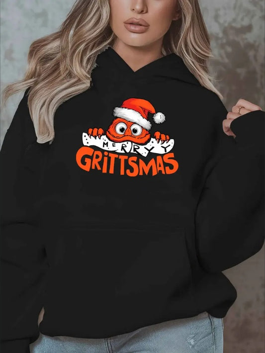 Merry Grittsmas Print Women's Hoodie