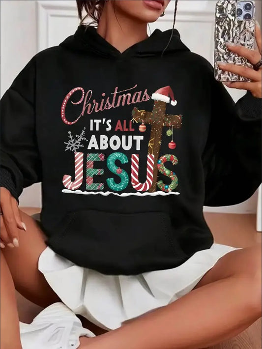 It's All About Jesus Christmas Women's Hoodie