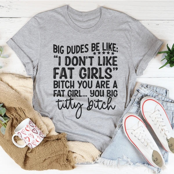 Big Dudes Women's Print Short Sleeve T-Shirt