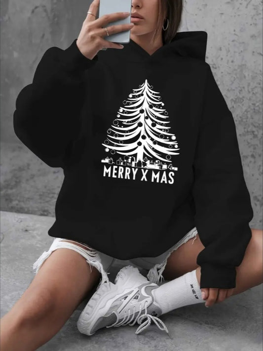 Merry X-Mas Print Women's Hoodie