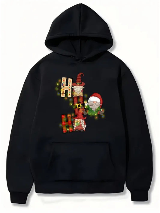 Three Santa Elf Christmas Women's Hoodie