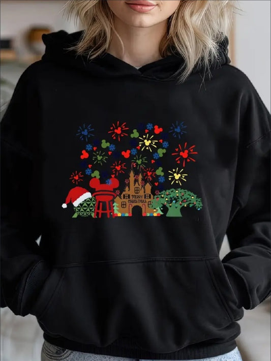 Merry Christmas Print Women's Hoodie