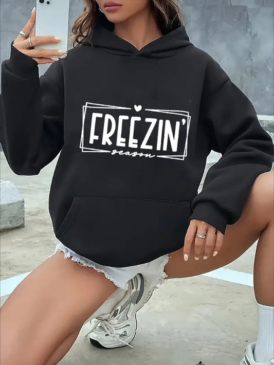 Freezin' Season Printed Women's Hoodie