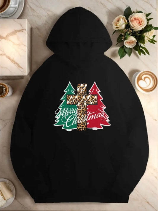 Christmas Tree Print Women's Hoodie