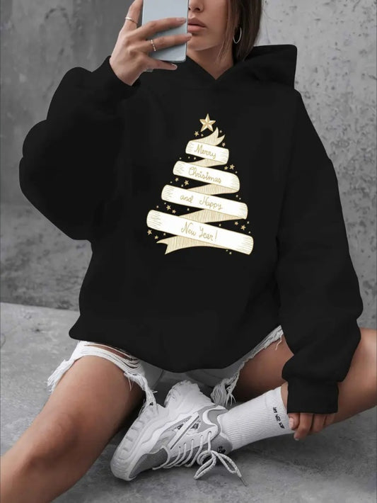 Christmas Tree Print Women's Hoodie