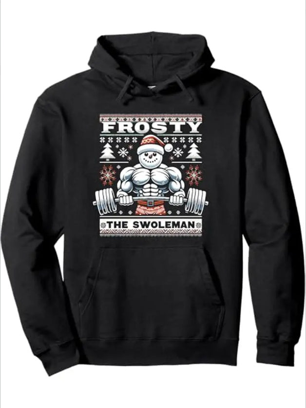 Frosty The Swoleman Ugly Christmas Women's Hoodie